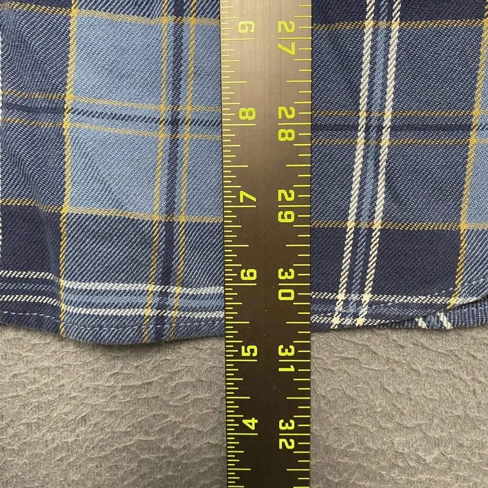 The North Face Shirt Mens Large Blue Plaid Flannel Long Sleeve Button Up Casual